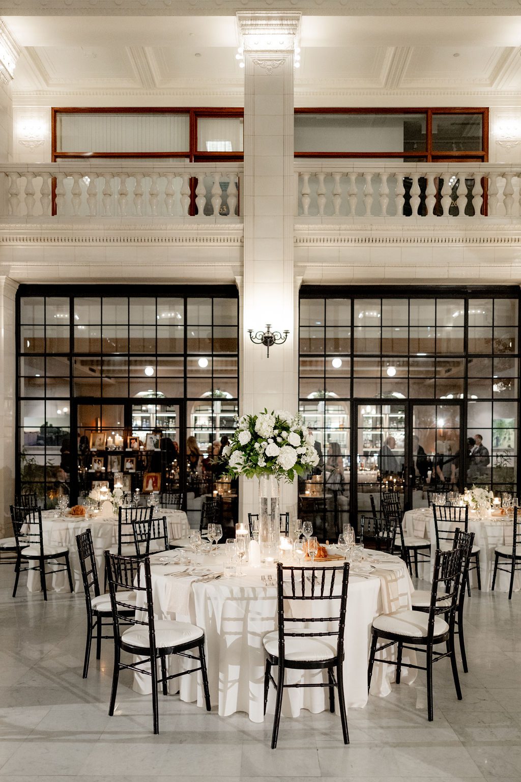 Wedding reception setup at The Exchange Chicago